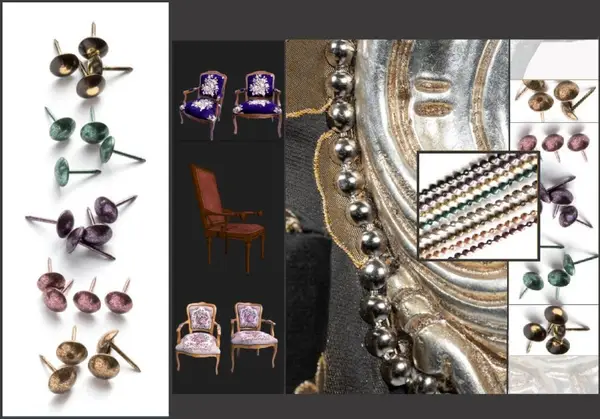Benzi ornamentale și piuneze decorative în bricolaj pentru taburete, bănci și lăzi tapițate